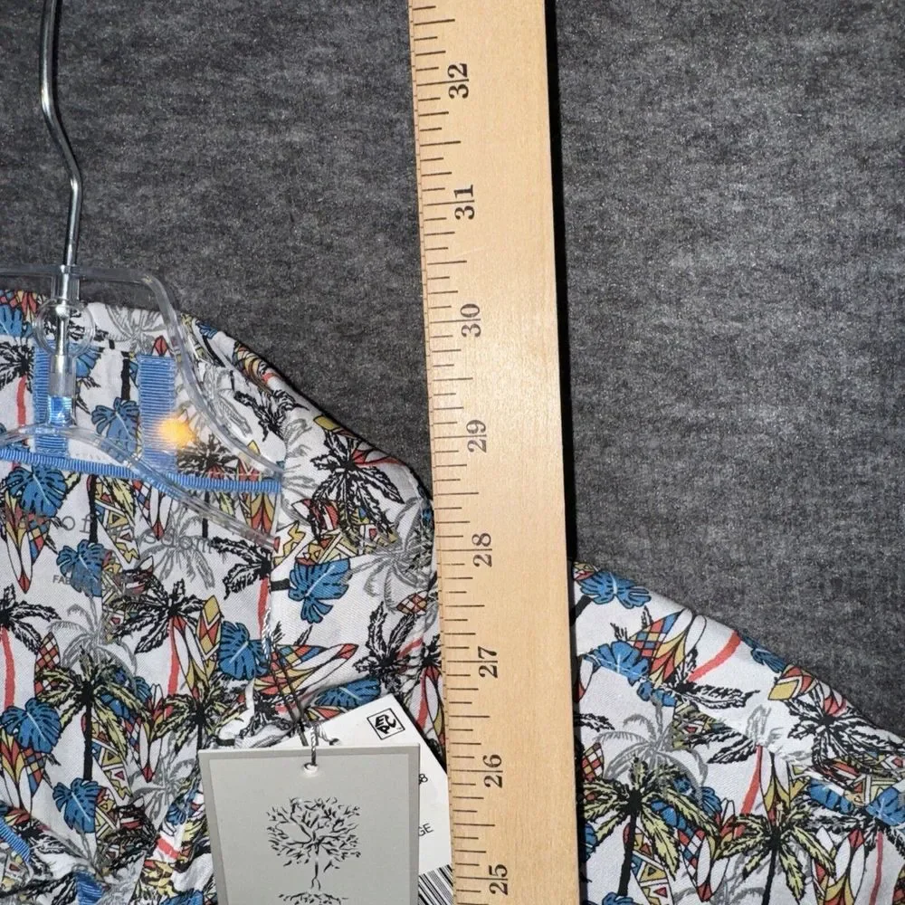 🆕 Age Of Wisdom Mens Button Up Shirt Tropical‎ Surfboards Multi-Color Sz L - Picture 5 of 8
